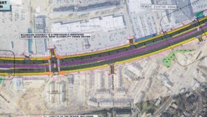 Proposed bus lanes along Richmond Highway